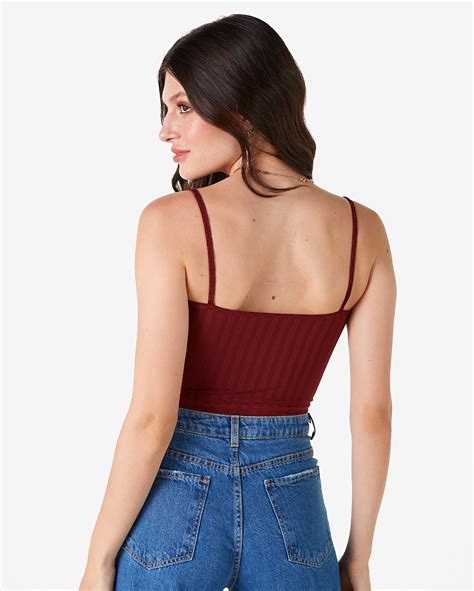 Riachuelo Top Cropped Feminino Básica Alça Fina Malha Canelada