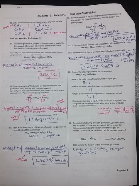 Semester Review Ms Frei S Chemistry Class