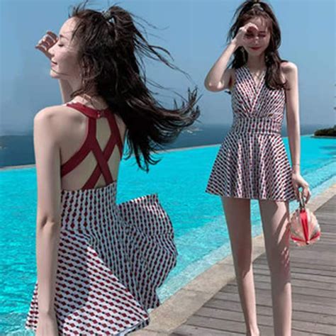 Swimsuit Female Ins Super Fairy Cover Belly Slimmer Look Hot Spring One Piece Conservative