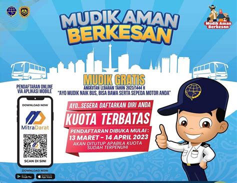 Kuota Terbatas Ini Cara Daftar Mudik Gratis Kemenhub 2023 Terbaru