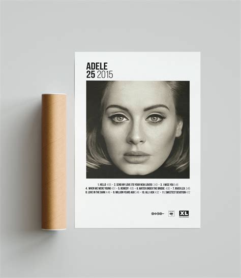 25 Adele Album Poster Print Album Cover Poster Music Poster Etsy