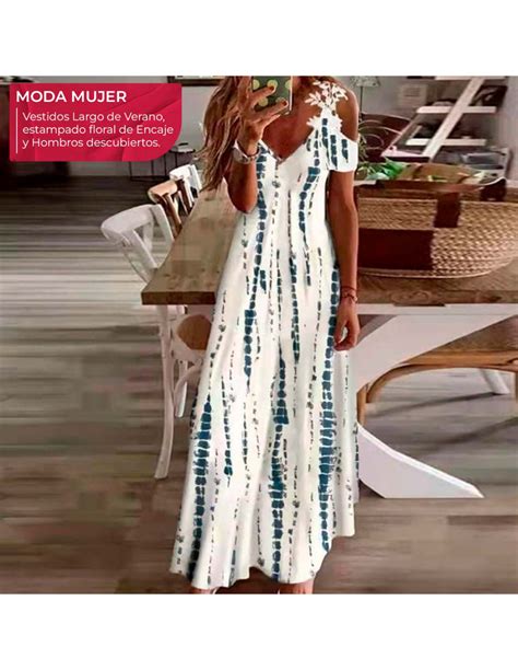 Moda Plus Vestido Largo Para Dama Al Mayoreo Ofrece LHESH ID 43576 Blanco