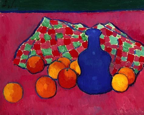 Blue Vase With Oranges Painting Alexei Jawlensky Oil Paintings