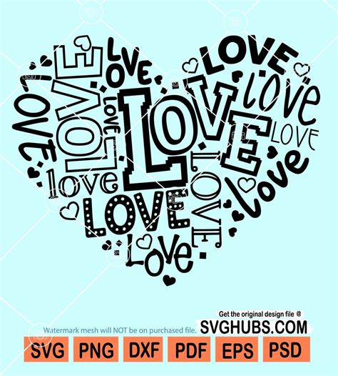 Love heart svg, heart svg, Valentine’s day heart svg, love svg, Love ...