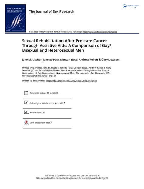 Pdf Sexual Rehabilitation After Prostate Cancer Through Assistive