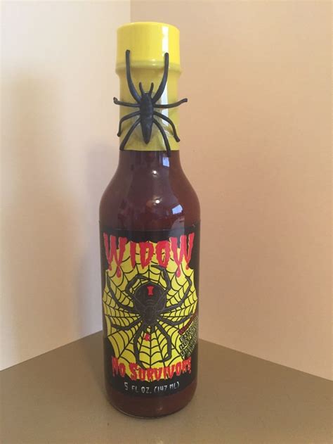 BLACK WIDOW NO SURVIVORS HOT SAUCE 5oz Scorched Lizard Sauces