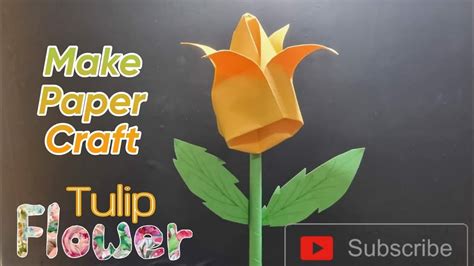 DIY Tulip Flower How To Make Tulip Flower With Paper Craft Art