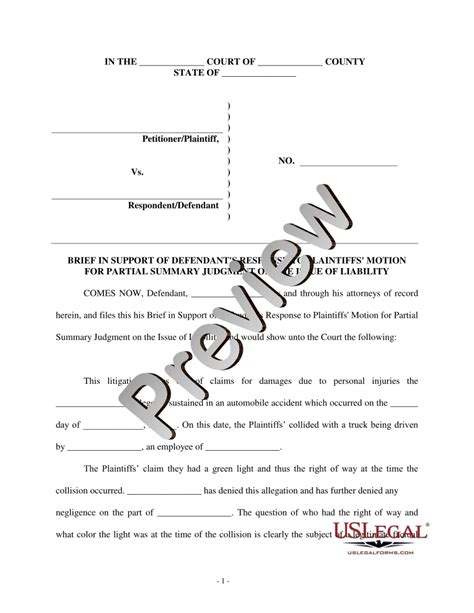 Brief In Support Of Defendant S Responses To Plaintiff S Motion For