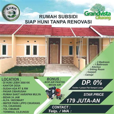 Grand Vista Cikarang Rumah Subsidi Dan Komersil Terluas Dan Terlengkap