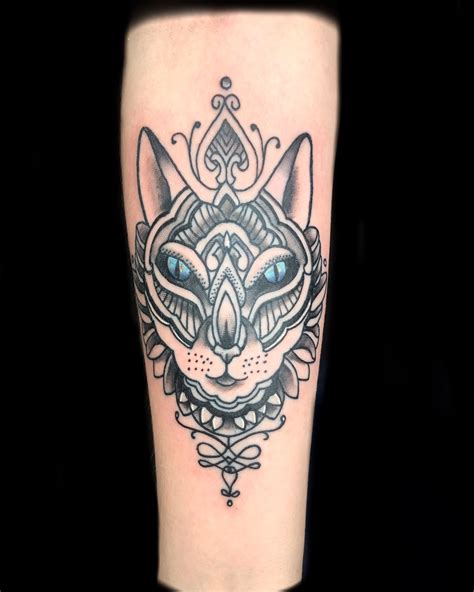 Cat Mandala Tattoo Design Design Talk