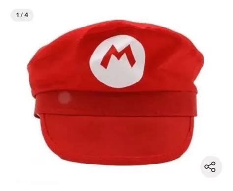 Quepe Super Mario Bros Boina Chapeu Brinde Bigode