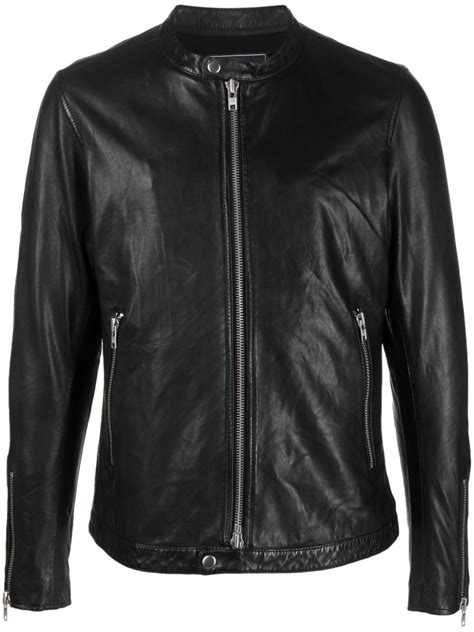 Cenere Gb Zip Up Leather Jacket Farfetch