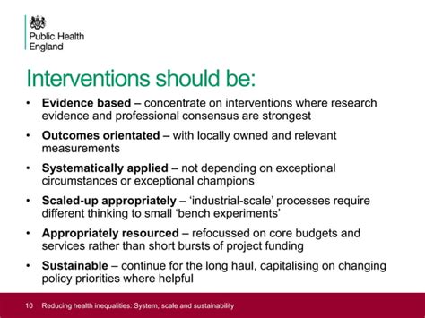 Reducing Health Inequalities System Scale And Sustainability