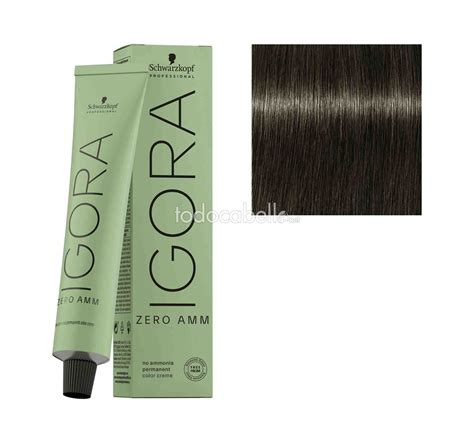 Schwarzkopf Tinte Igora ZERO AMM Sin Amoniaco 6 23 Rubio Oscuro Humo