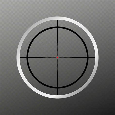 Sniper Scope Cross Rifle Optical Sight Isolated On Transparent