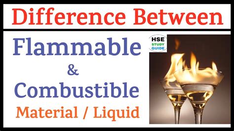 Flammable Vs Combustible Liquids Difference Between Flammable