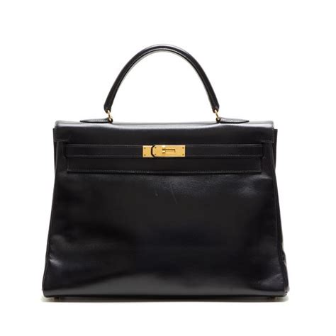 Hermes Hermes Kelly Box Nera Con Dustbag Asta Gioielli Orologi E