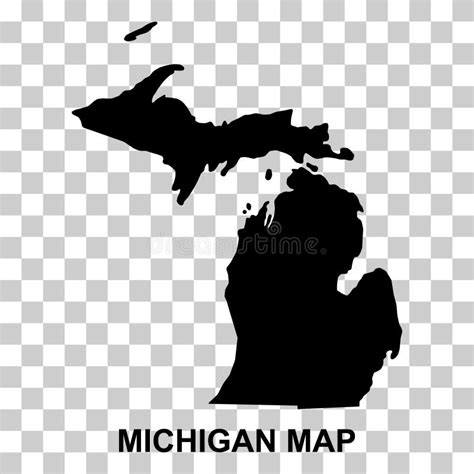 Michigan Map Shape United States Of America Flat Concept Icon Symbol