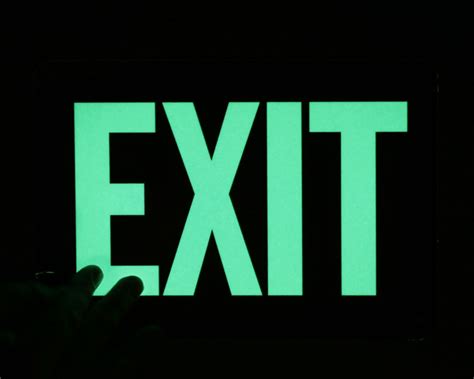 Glow In The Dark Exit Signs