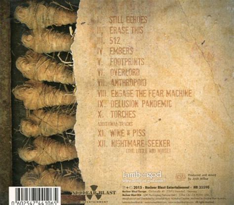 Lamb Of God VII Sturm Und Drang Cd TPL Records