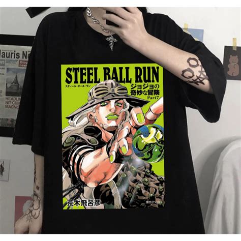 Camiseta T Shirt Steel Ball Run Jojo S Bizarre Adventure Camiseta De