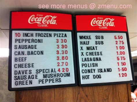 Online Menu of Daves Pizza Restaurant, Virginia, Minnesota, 55792 - Zmenu