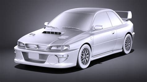 Subaru Impreza STI 22B 1993 2000 V Ray 3D Model By SQUIR