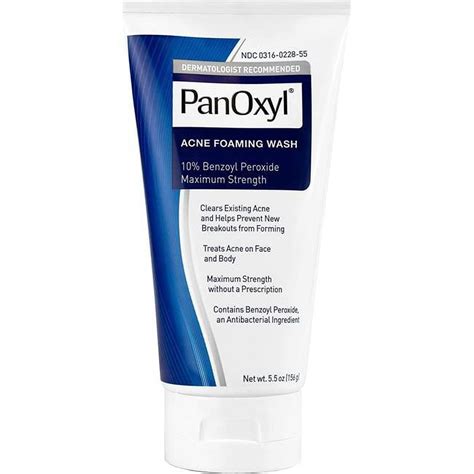 Panoxyl Ac58 Benzoyl Peroxide 10 Percent Foaming Acne Wash Cream