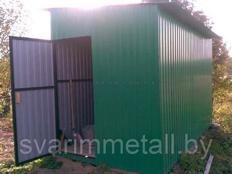 Хозблок из металла, профлист (профнастил), синий (ID#211303458), цена ...