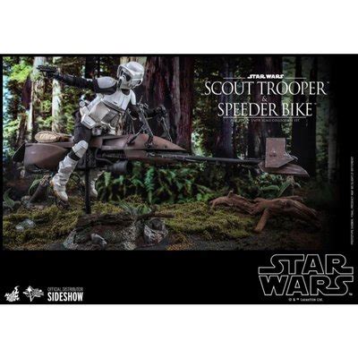 Hot Toys Scout Trooper And Speeder Bike ROTJ Sixth Scale Figure Set D R