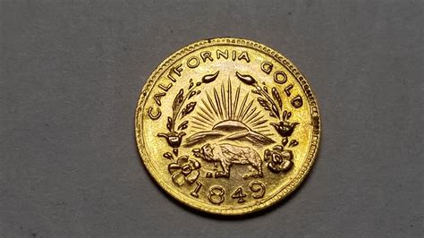 1849 California Gold Token Uncirculated Very Rare Property Room