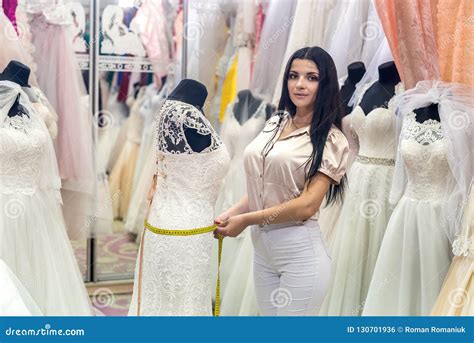 Bride Choosing Dress For Her Wedding Stock Photo Image Of Beauty