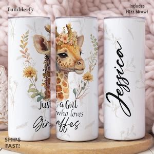 Just A Girl Who Loves Giraffes Tumbler Giraffe Gift For Women Giraffe