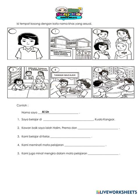 Diri Saya Online Activity Live Worksheets