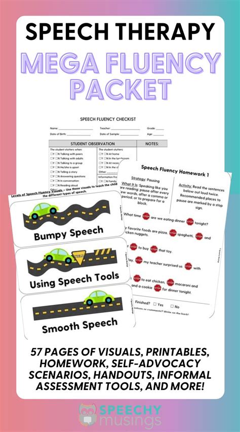 Speech Therapy Fluency Activities In 2021 Speech And Language Fluency Language Therapy