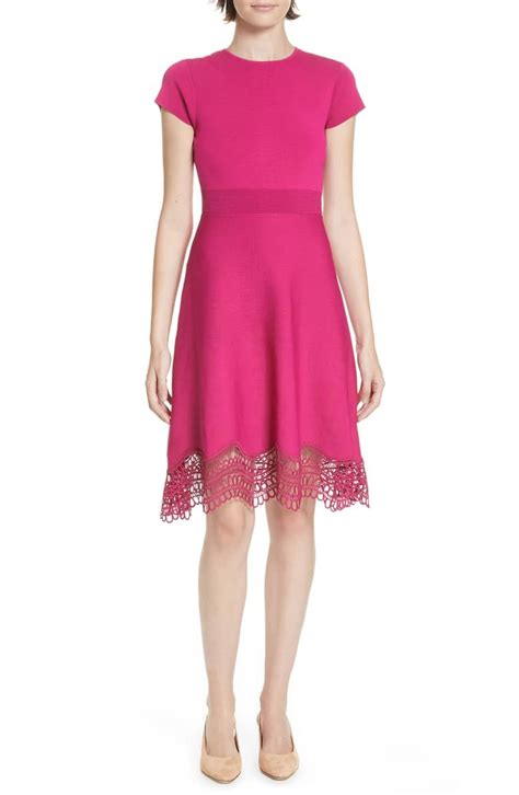 Ted Baker London Ellijo Lace Trim Skater Dress Nordstrom Work Dresses For Women Women