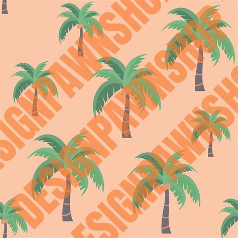 Palm Tree Digital Pack Png Svg Ai Seamless Pattern Repeat Pattern Digital Print 2x Designs