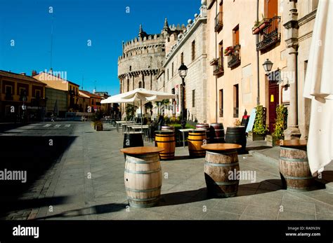 san segundo street avila spain stock photo alamy