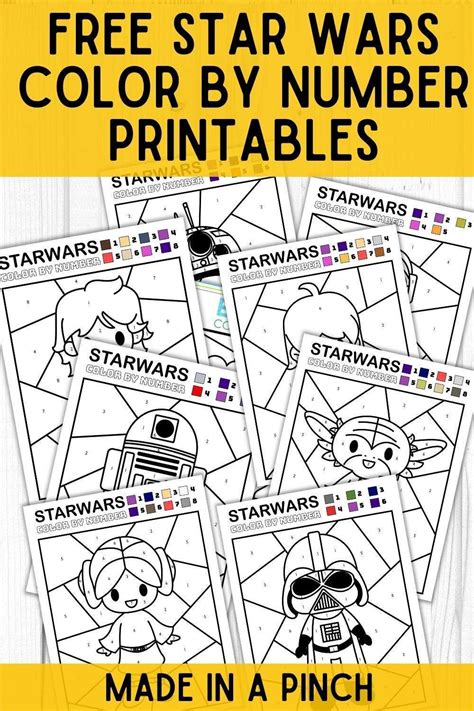 Star Wars Color By Number Printables Calendar Printables