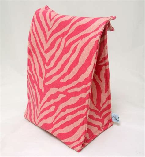 Insulated Lunch Bag Hot Pink Zebra Print