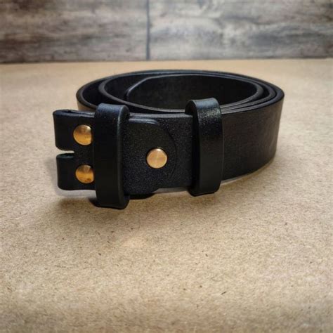 Personalized Leather Belt Without Buckle Replacement Strip Etsy Leather Belt Without Buckle