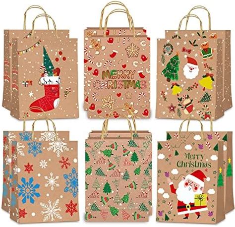 Christmas G Ift Bags Kraft Christmas Bags For Presents Christmas Paper