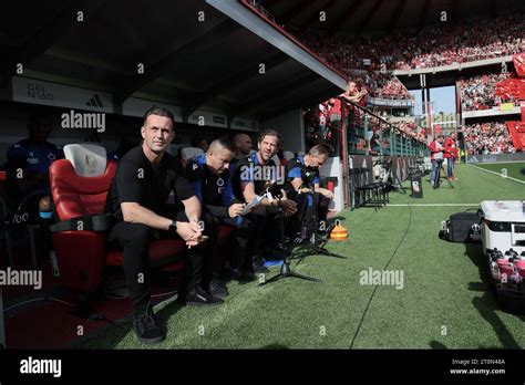 Liege Belgium 08th Oct 2023 Clubs Head Coach Ronny Deila Pictured At The Start Of A Soccer