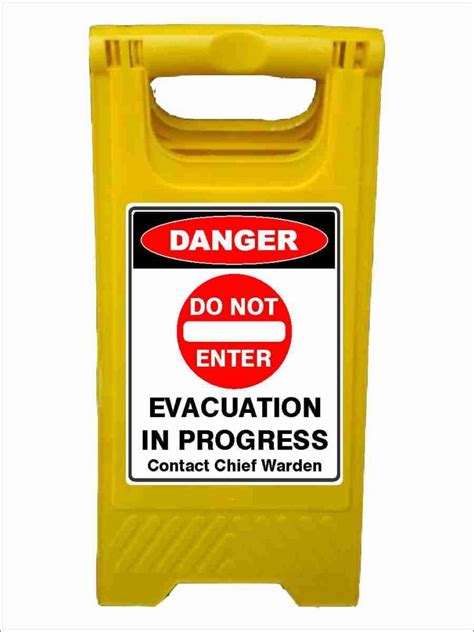 Danger Evacuation In Progress Aframe Buy Now Discount Safety