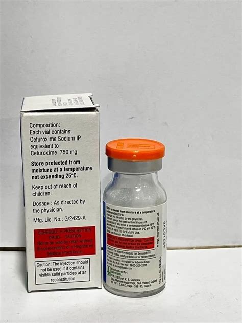 Lupin Lyophilized Powder Cefuroxime Sodium Injection Ip Packaging Size