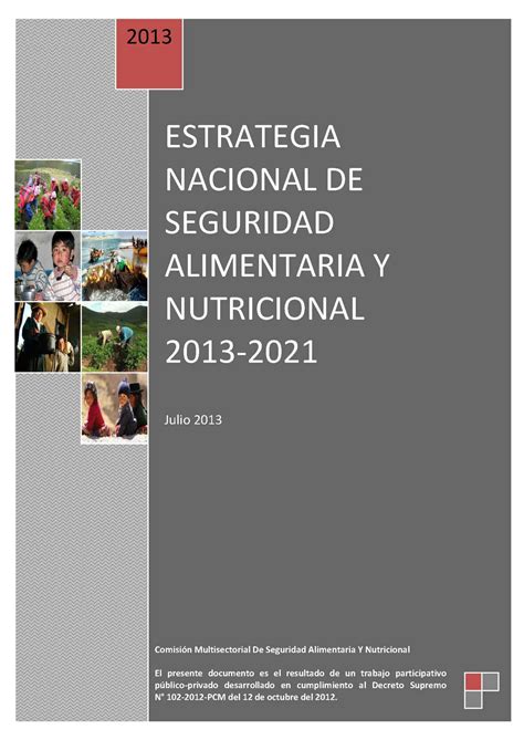 Calam O Estrategia Nacional De Seguridad Alimentaria