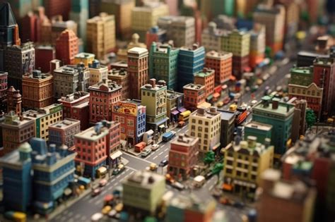 Premium Ai Image Miniature City
