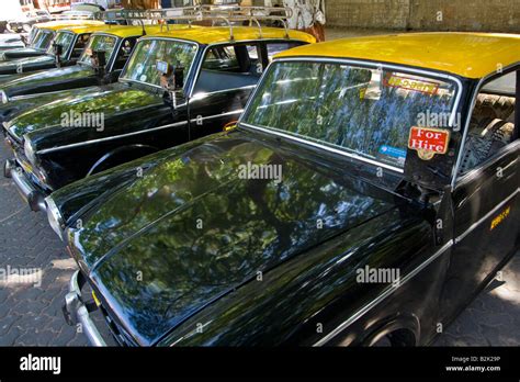 Row Of Taxicabs In Mumbai India Stock Photo Alamy