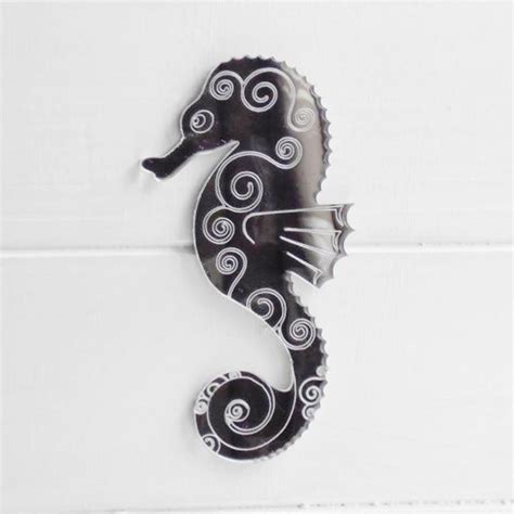 Decorative Engraved Seahorse Acrylic Mirror Etsy