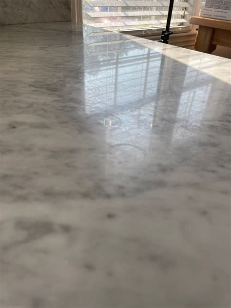 Carrara Marble Countertop Restoration Honing Polishing And Sealing